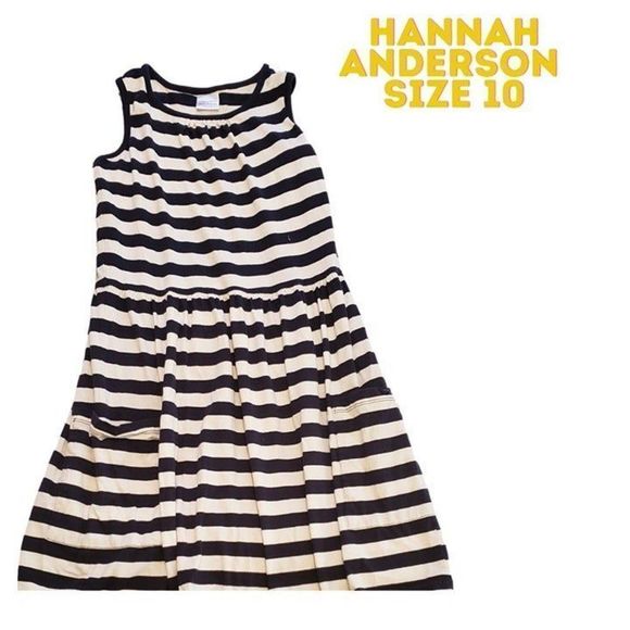 Hannah Andersson Dress Navy w/pockets Size 10 - Picture 1 of 2